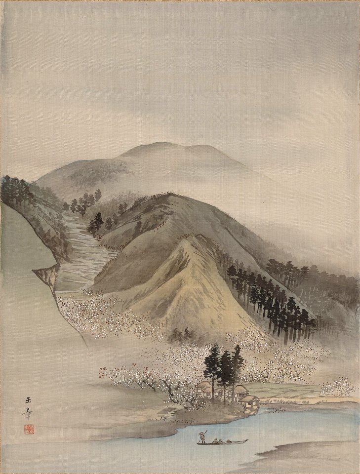 Kawabata Gyokushō - Blossoms by a River - 14.76.61.65 - Metropolitan Museum of Art