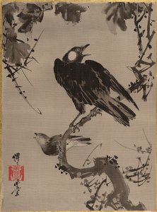 Kawanabe Kyōsai - Starlings on a Branch - 14.76.61.29 - Metropolitan Museum of Art