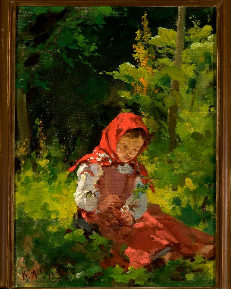 Kazimierz Alchimowicz - Girl in a forest - 34363 MNW - National Museum in Warsaw
