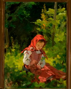 Kazimierz Alchimowicz - Girl in a forest - 34363 MNW - National Museum in Warsaw