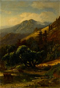 Mount Tamalpais with cows by William Keith