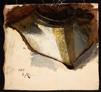 Kazimierz Alchimowicz - Armour bevor of Late Renaissance, study - MP 3292 MNW - National Museum in Warsaw
