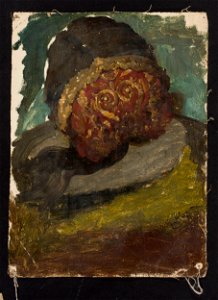 Kazimierz Alchimowicz - Woman's head in a cap, back view, study for the painting “Defence of Olsztyn by Karliński” - MP 3294 MNW - National Museum in Warsaw