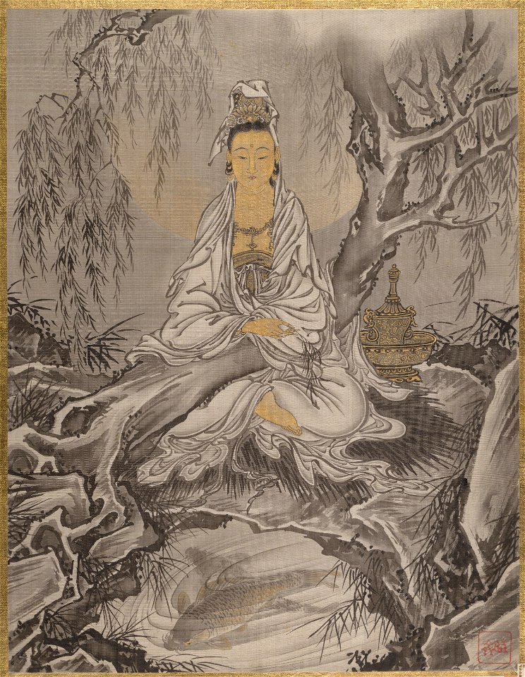 Kawanabe Kyōsai - White-Robed Kannon - 14.76.61.1 - Metropolitan Museum of Art