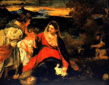 Kenyon Cox - After Titian's Madonna of the Rabbit - 1983.114.14 - Smithsonian American Art Museum