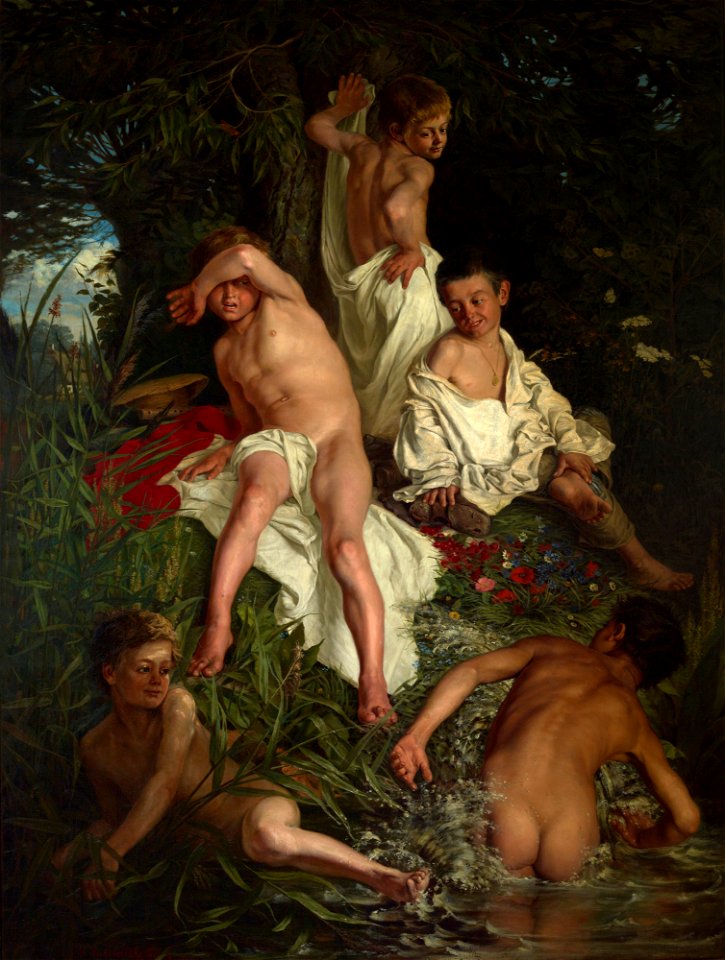 Kazimierz Pochwalski - Boys Bathing - MNK II-a-21 - National Museum Kraków