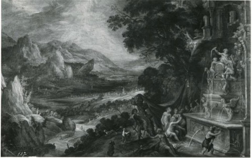 Kerstiaen de Keuninck - Landschap met Diana en Actaeon (Ovidius, Metamorfoses, III, 193) - 376 - Royal Museum of Fine Arts Antwerp