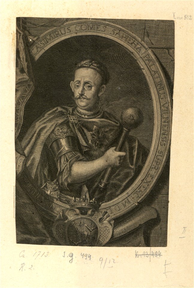Kazimier Jan Sapieha. Казімер Ян Сапега (J. Mylius, 1729-50) (2)
