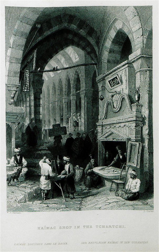 Kaïmac shop in the tchartchi - Pardoe Julia - 1838