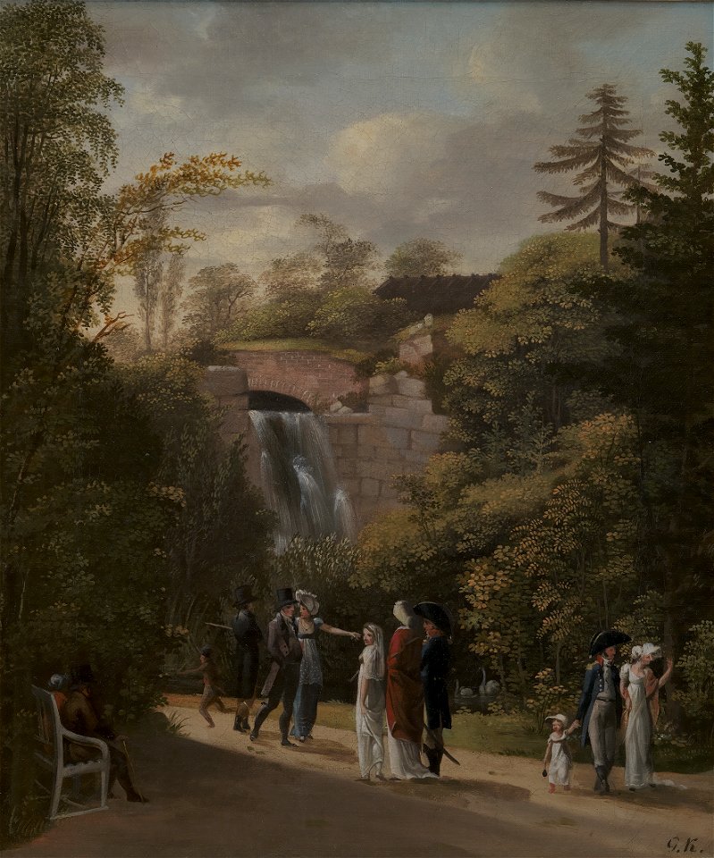 Kersting - Vandfaldet i Frederiksberg Have - 1808
