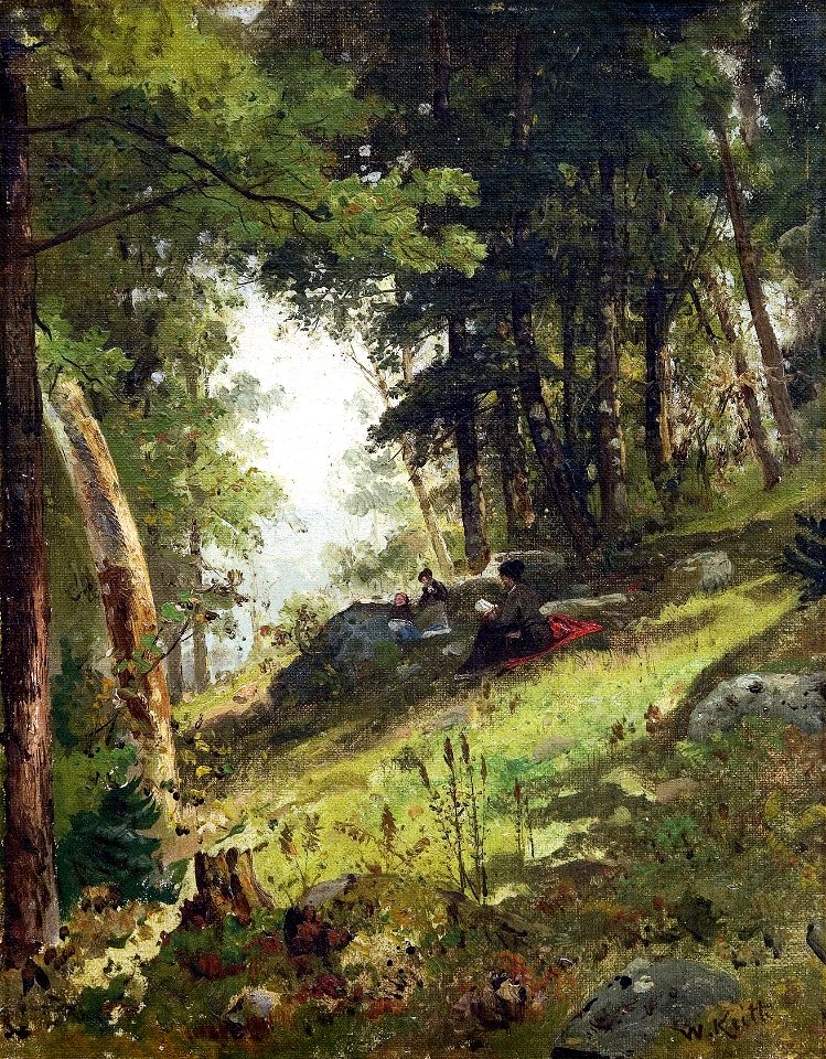 In the Birch Woods, Damariscotta, Maine by William Keith
