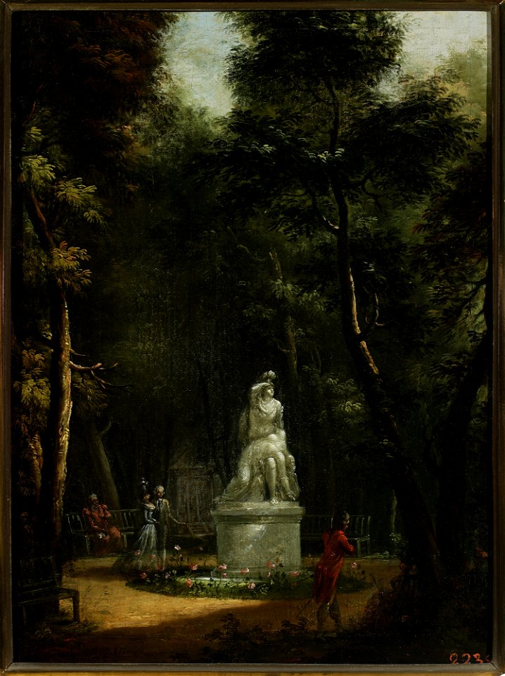 Kazimierz Wojniakowski - View of the Łazienki Park with the statue of Tancred and Clorinda - MP 316 - National Museum in Warsaw