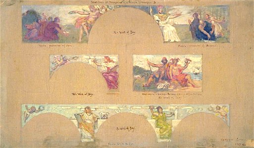 Kenyon Cox - Sketches for a Decoration of a Private Library B - 1983.114.20 - Smithsonian American Art Museum