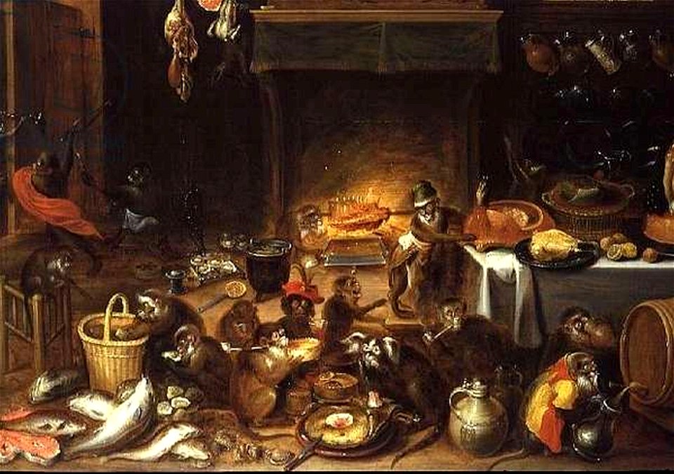 Kessel, Jan van Sr. - Monkeys Feasting