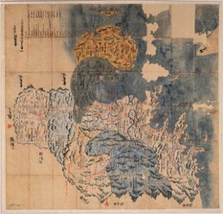 Keichō Kuniezu - Bungo Province (preparatory drawing) (Usuki Historical Museum)