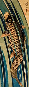 Keisai (aka Ikeda) Eisen - Carp ascending a waterfall - Google Art Project