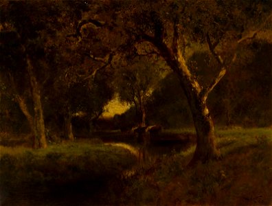 River at evening 2 by William Keith