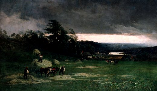 Approaching Storm by William Keith, 1880. Free illustration for personal and commercial use.