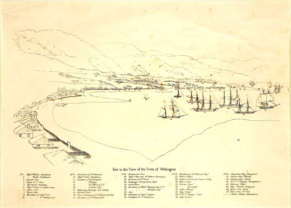 Key to the view of the town of Wellington