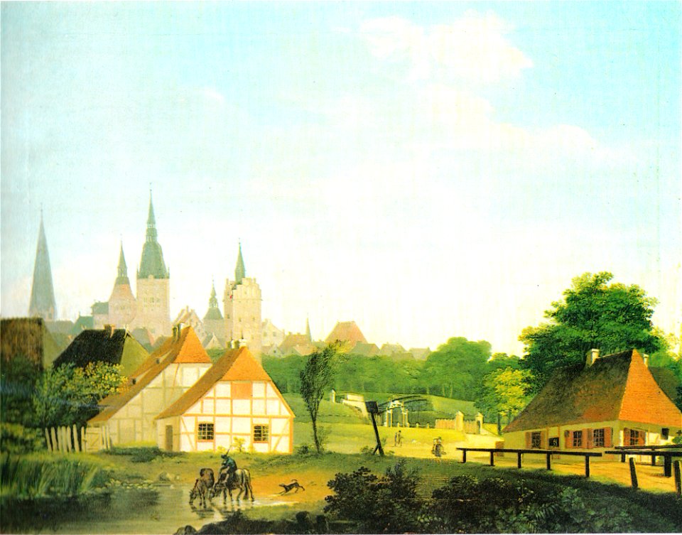 Kersting - Ansicht Rostocks vom Gertrudenplatz aus 1809