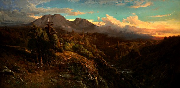 Sunset Glow on Mt Tamalpais by William Keith, 1896