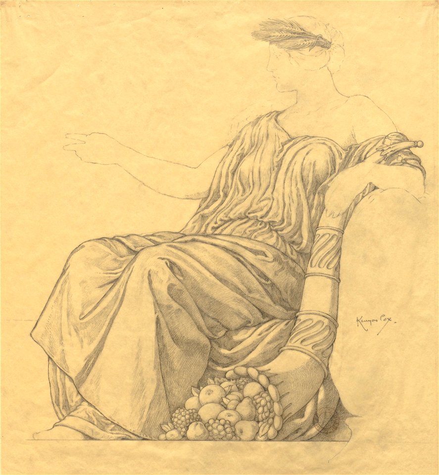 Kenyon Cox (American, 1856-1919) - Sketch - 1916.1077 - Cleveland Museum of Art
