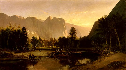 Yosemite Valley by William Keith, 1875. Free illustration for personal and commercial use.