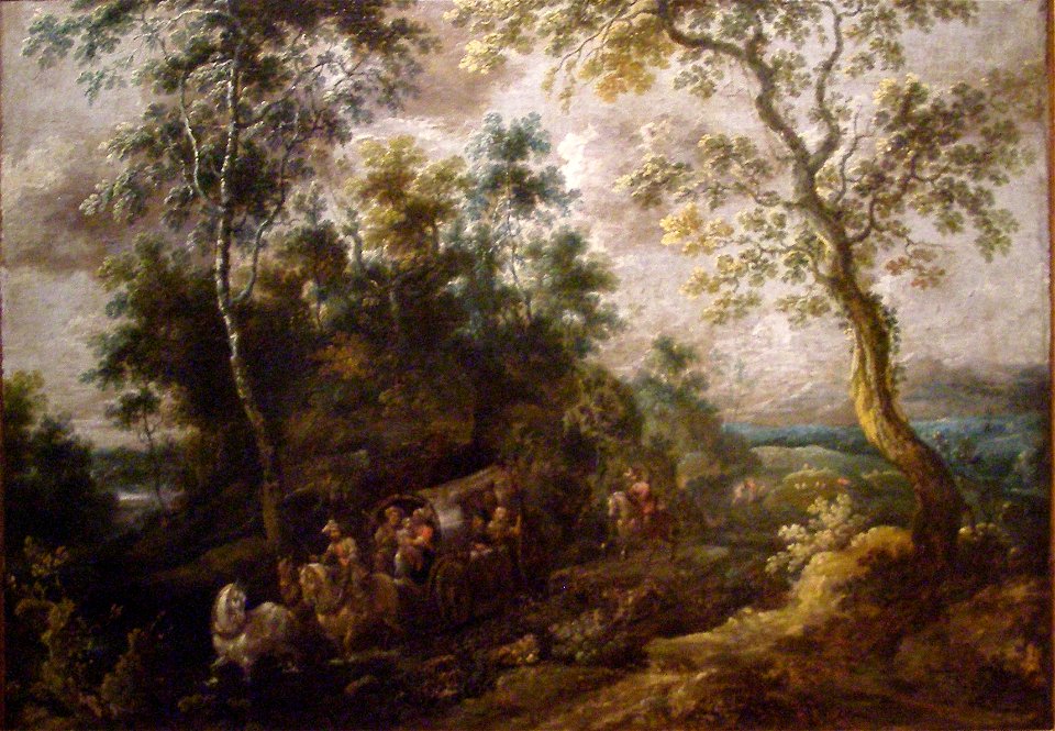 Keirincx, van Poelenburgh Pejzaz z wozem