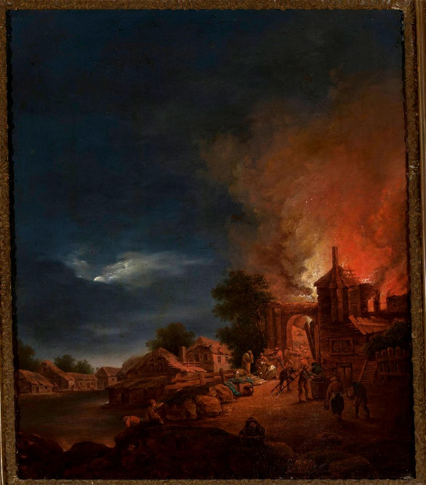 Kazimierz Żwan - Town on fire in summer - MP 2617 - National Museum in Warsaw