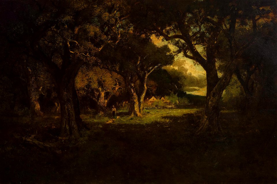 California Oaks and Field by William Keith