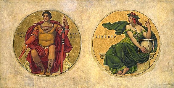Kenyon Cox - Study for mosaic in the Wisconsin State Capital Government and Liberty - 1983.114.11 - Smithsonian American Art Museum