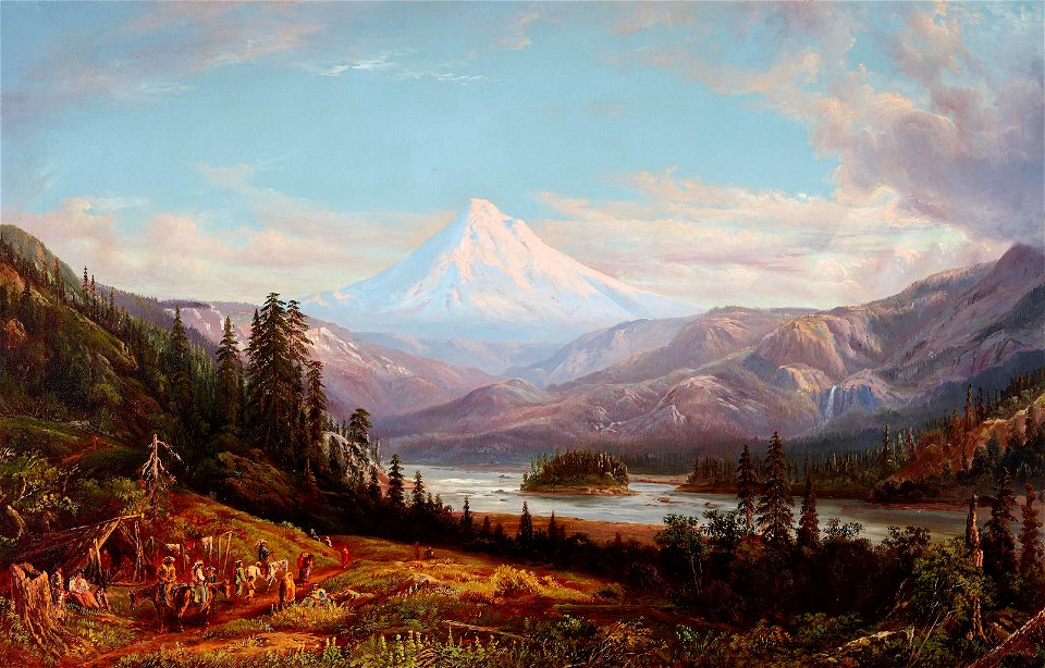 Mount Hood, Little Sandy River by William Keith