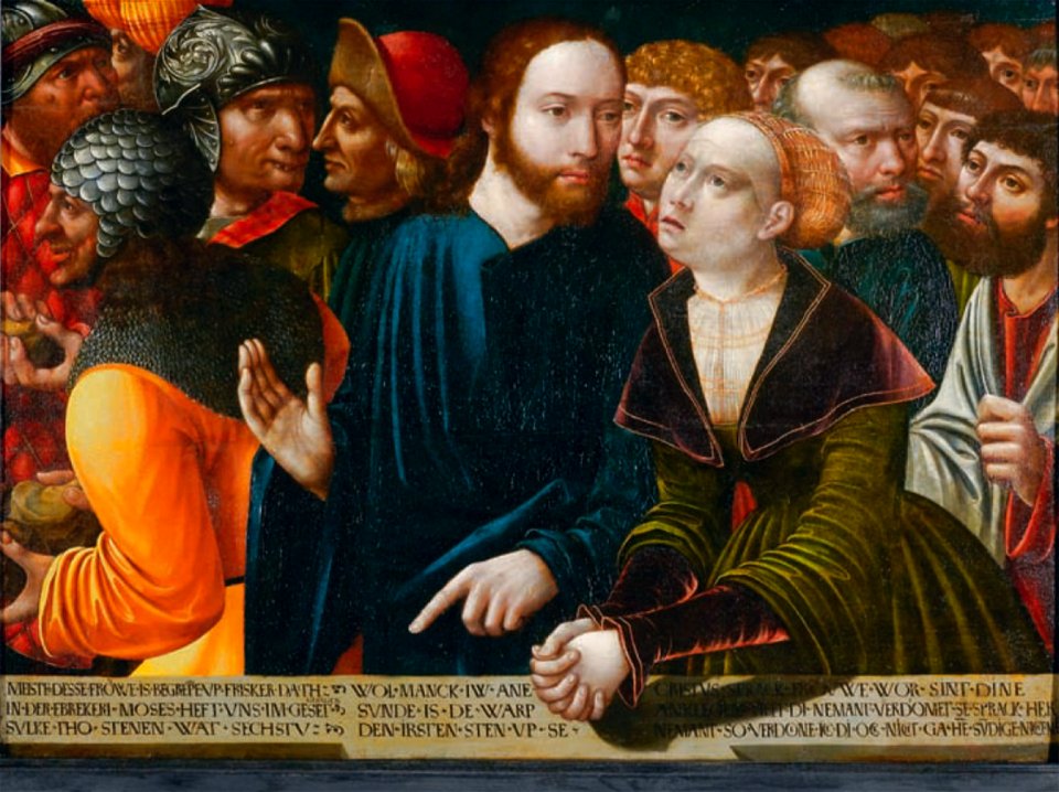 WP Kemmer - Christus und die Ehebrecherin - restauriert