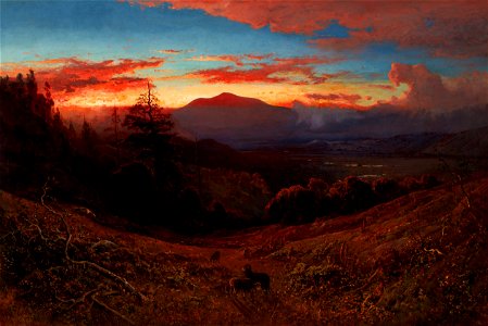 William Keith - Sunset on Mount Diablo (Marin Sunset) - Google Art Project. Free illustration for personal and commercial use.