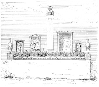 Kerameikos Grabbezirk des Agathon und Sosikrates Frontansicht (Der Friedhof am Eridanos, Abb. 43)