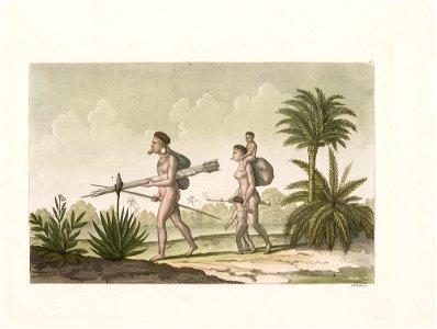 Kerenguatnuk capo de' Botocudos colla sua famiglia, da Coleção Brasiliana Iconográfica