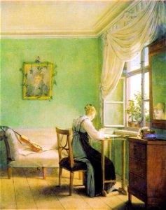 Georg Friedrich Kersting - Die Stickerin - 1. Fassung