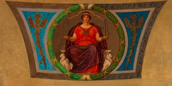 Kenyon Cox - Sketch for Mosaic, Wisconsin State Capital, Justice - 1983.114.2 - Smithsonian American Art Museum