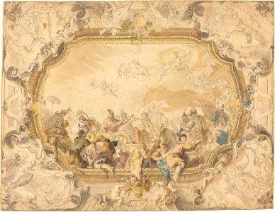 Anton Kern - A Ceiling with Apollo (1740s)