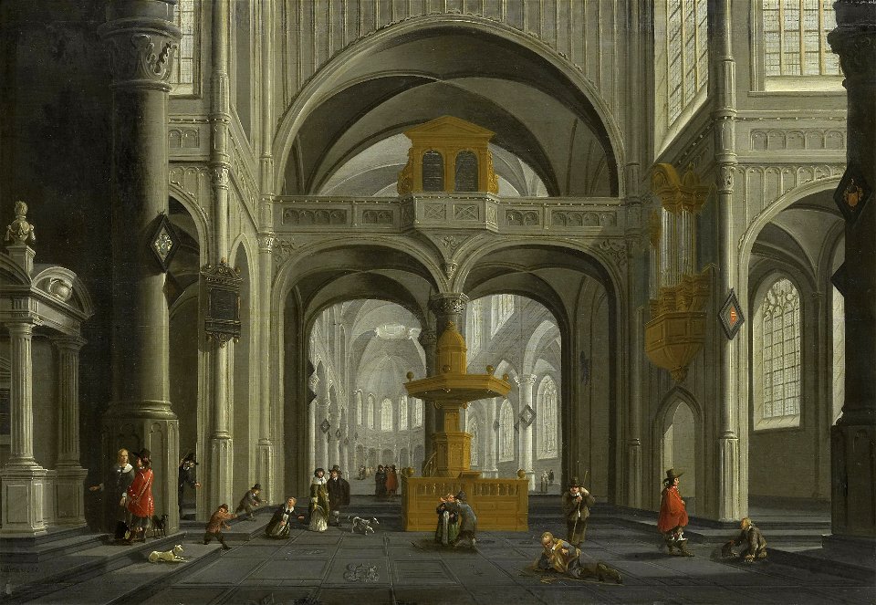 Kerkinterieur. Rijksmuseum SK-A-1604