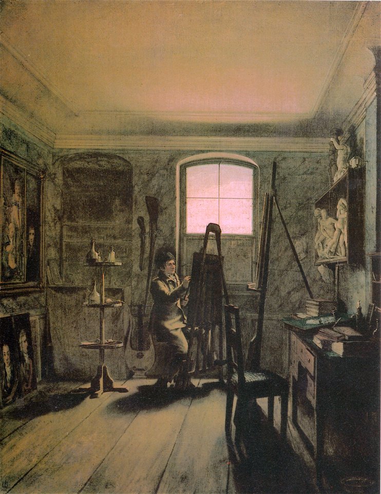 Kersting - Atelier des Malers Gerhard von Kügelgen. Free illustration for personal and commercial use.