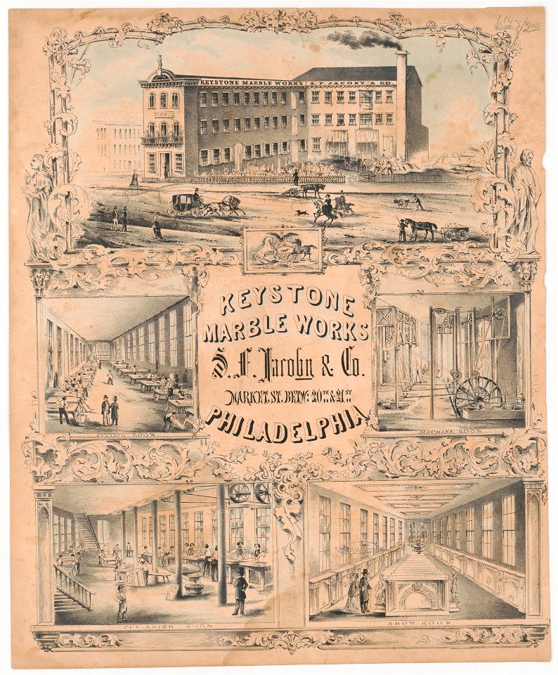 Keystone marble works S.F. Jacoby & Co. Market St. betw- 20th & 21st Philadelphia LCCN2013651028