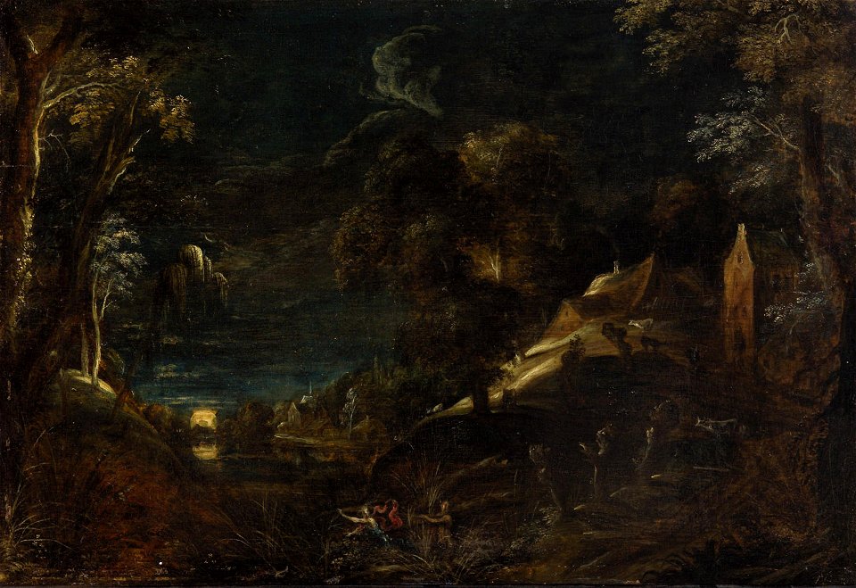 Kerstiaen de Keuninck d. Ä. - Mondscheinlandschaft mit Pan und Syrinx - GG 5774 - Kunsthistorisches Museum