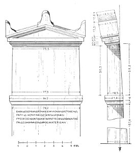 Kerameikos Oberteil der Kerkyräer-Stele (Der Friedhof am Eridanos, Abb. 4)