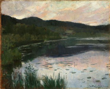 Kitty Kielland - Summer Night. Study - NG.M.03649 - National Museum of Art, Architecture and Design. Free illustration for personal and commercial use.