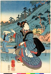 Kii no kuni Koya no tamagawa 紀伊国高野玉川 (The Koya Crystal River in Kii Province) (BM 2008,3037.18607)