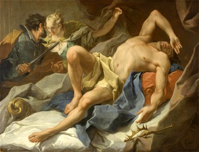 King Candaules's death by G.B. Pittoni (1720s, Hermitage)