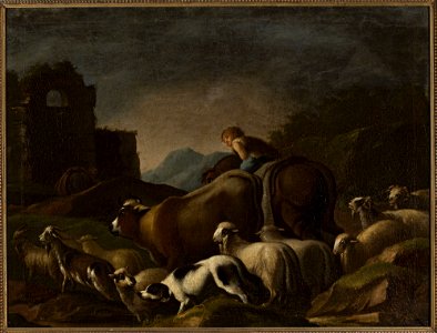 Kilian Metzinger - At the ford (Pastoral scene) - M.Ob.2388 MNW - National Museum in Warsaw