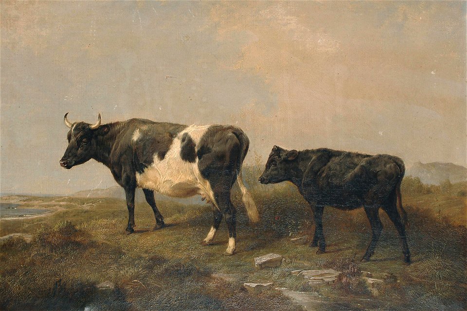 Friedrich Wilhelm Keyl - Cow and calf