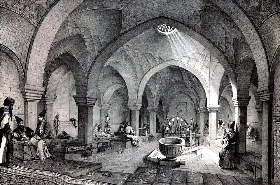 Khosro Agha bath by Pascal Coste